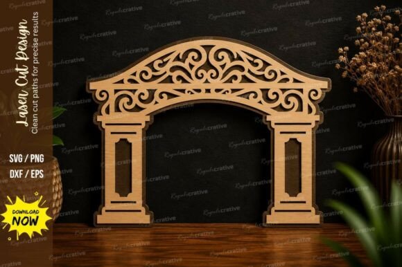 Decorative Archway Frame SVG Laser Cut: A Versatile Design for Creative Projects