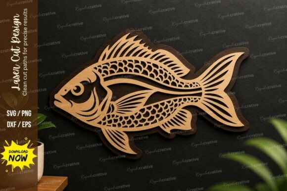 Fish Wall Art Laser Cut Svg Design Fish