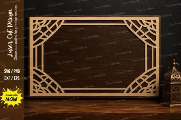 Geometric Rectangle Border SVG Laser Cut