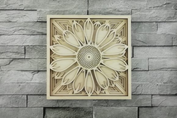 Layered Mandala, Cut File, Sunflower: A Versatile Design for Laser Cutting