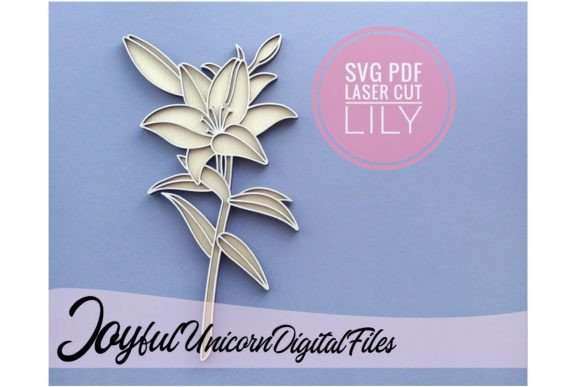 Lily SVG Laser Cut Flower: A Versatile Digital Design for Creative Projects