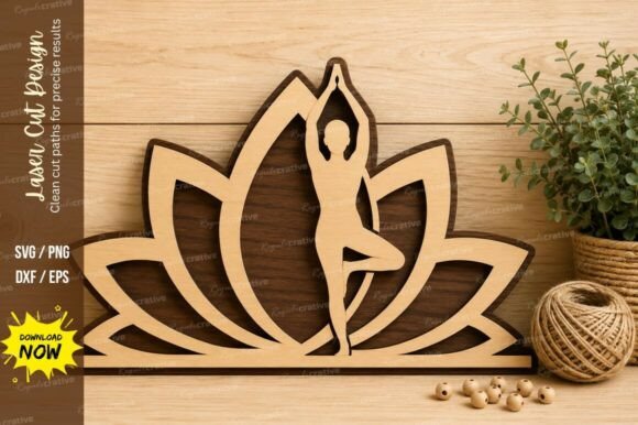 Lotus Yoga Pose Laser Cut SVG Design: A Strategic Tool for Creative and Professional Projects