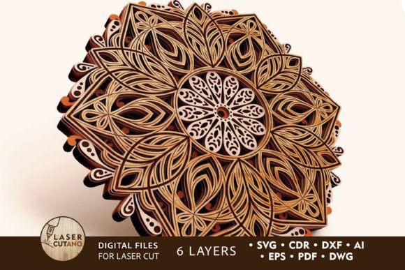Multilayer MANDALA Laser Cut Paper Cut: A Creative Design for Your Ideas