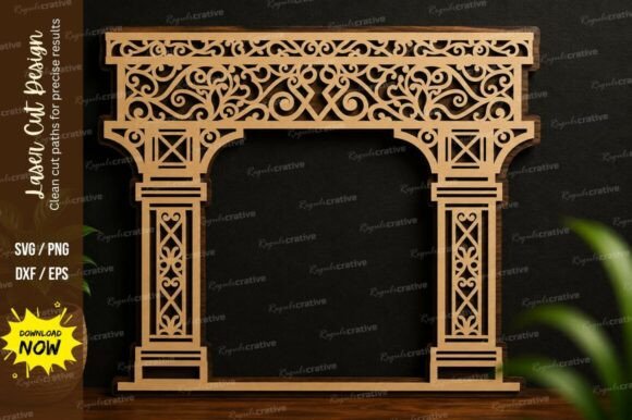 Ornamental Archway Frame Laser Cut SVG: A Versatile Design Solution for Modern Creators