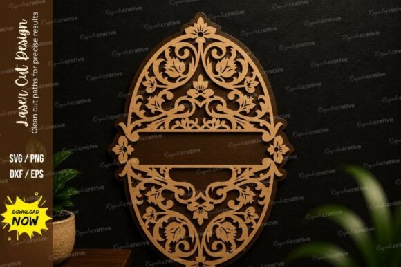 Oval Decorative Frame Laser Cut SVG: A Versatile Design Solution for Creative Projects