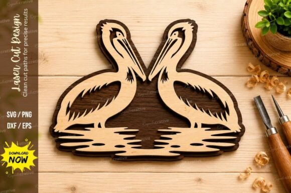 Pelican Couple Laser Cut SVG Design: A Comprehensive Overview