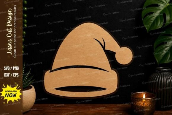 Santa Hat Christmas Laser Cut Svg File