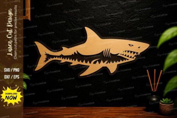 Shark Ocean Predator Laser Cut Svg: A Premium Design for Precision Projects