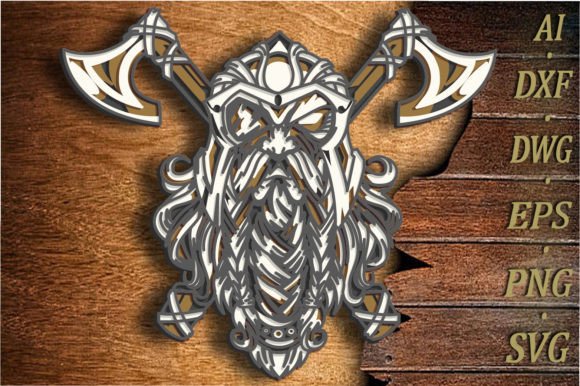 Viking Warrior Multilayer Svg Viking Cut