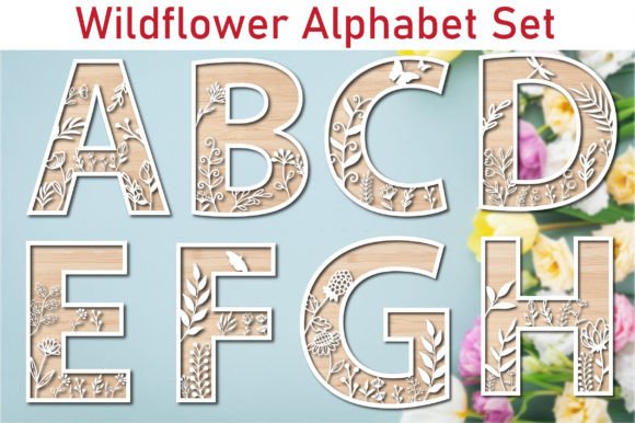 WILDFLOWER Alphabet Set Svg File: A Versatile Digital Resource for Creative Professionals